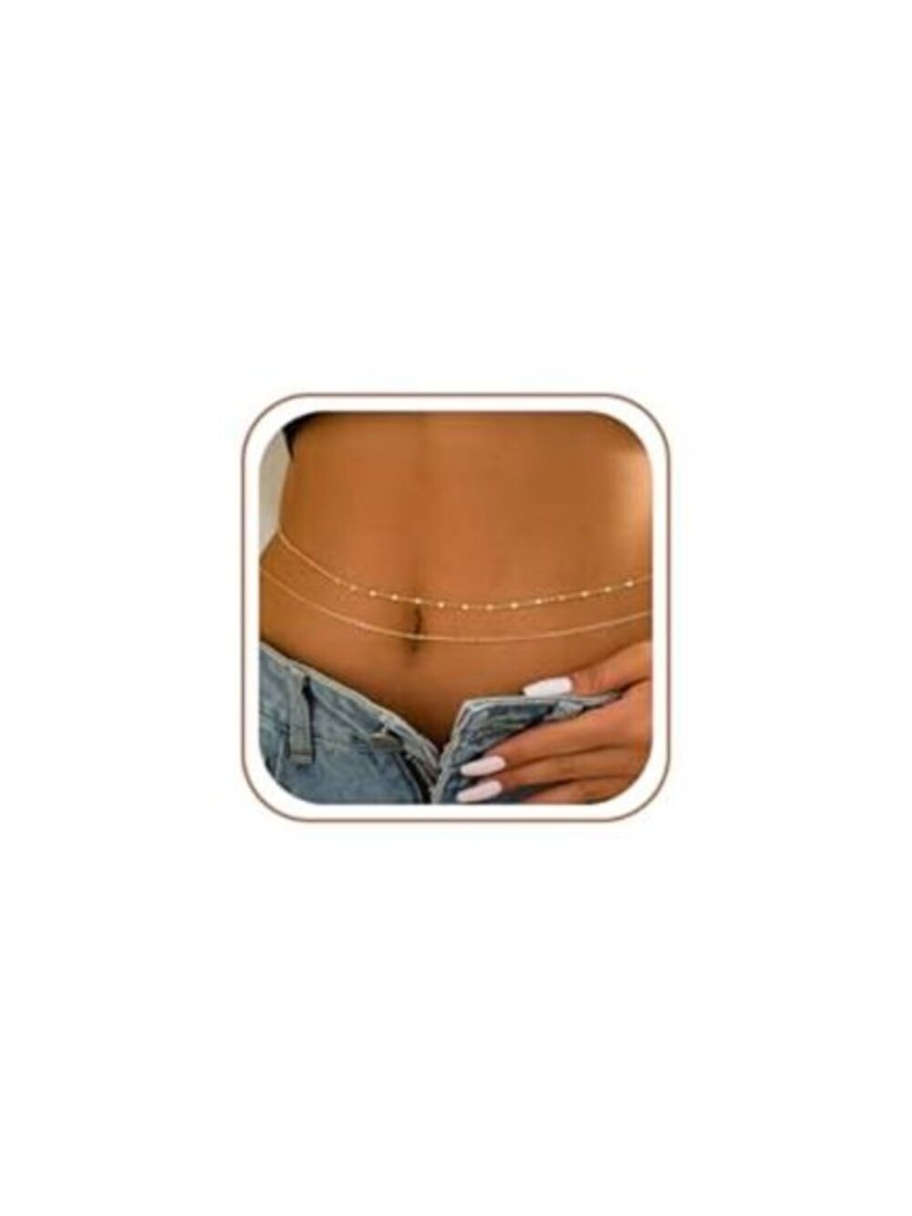 Waist Chain for Women 14K Gold Plated Silver Plated, Layered Belly Belt - Picture 2 of 7